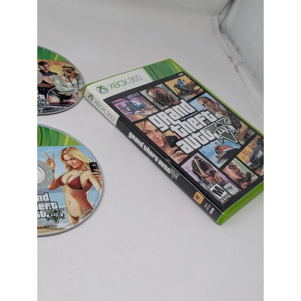 Grand Theft‎ Auto 5 V (Xbox 360, 2013) Complete Map + Manual - Tested